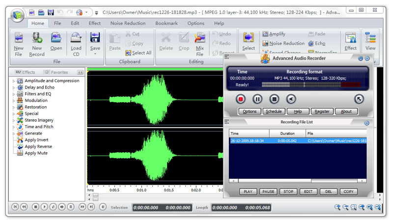 Click to view Advanced Audio Recorder 7.6.3 screenshot